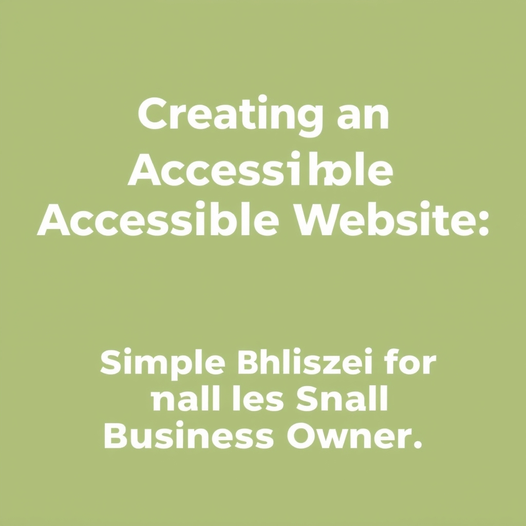 Creating an Accessible Website: A Simple Checklist for Small Business Owners
