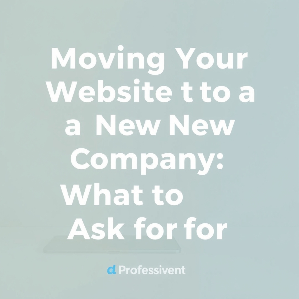 Moving Your Website to a New Company: What to Ask for