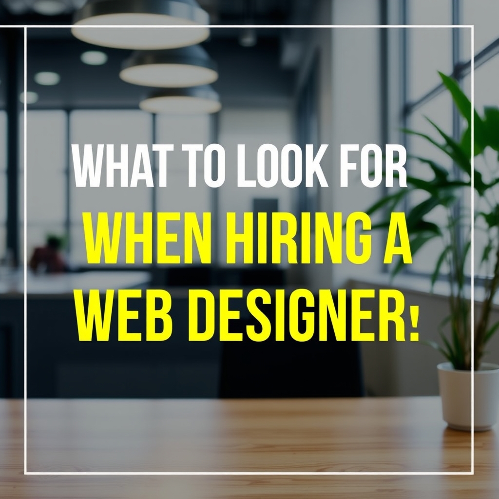 What to Look for When Hiring a Web Designer