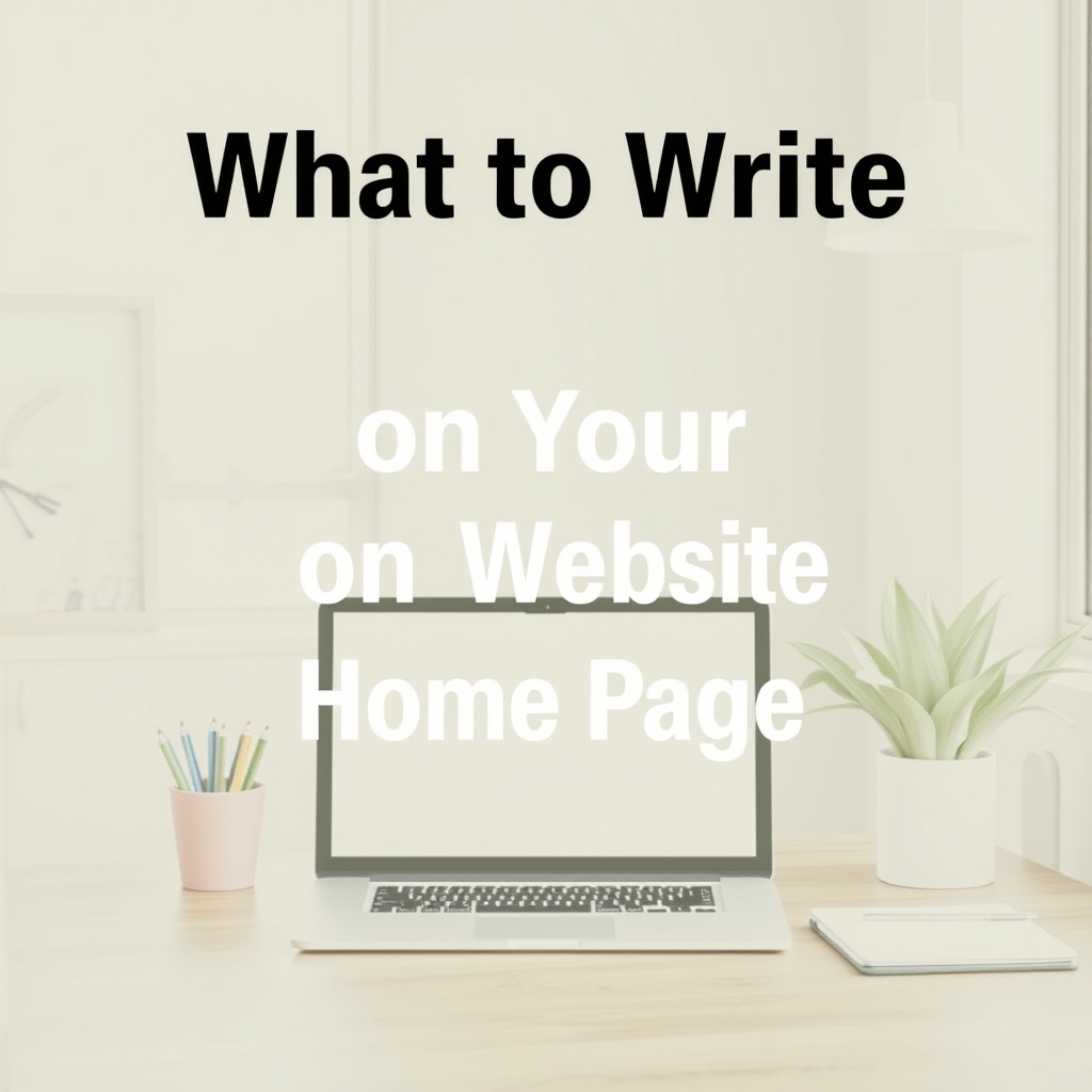 What to Write on Your Website's Home Page